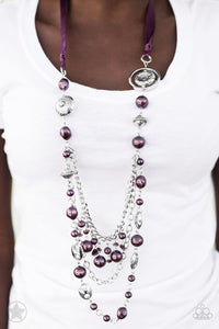 Pearls,purple,All The Trimmings Purple Necklace