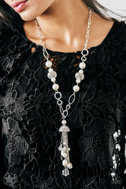 Designated Diva White Pearl Necklace Paparazzi Accessories