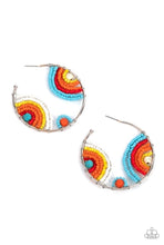 Load image into Gallery viewer, Rainbow Horizons Multi Seed Bead Hoop Earrings Paparazzi Accessories