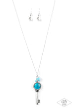 Load image into Gallery viewer, Unlock Every Door Blue Cat&#39;s Eye Necklace Paparazzi Accessories