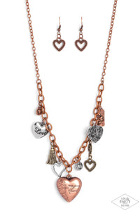 copper,faith,hearts,multi,short necklace,Heart Of Wisdom - Multi Heart Necklace