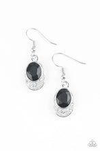 Load image into Gallery viewer, As Humanly Posh-Ible Black Rhinestone Earring Paparazzi Accessories