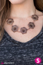 Load image into Gallery viewer, Floral Fluorescence Copper Necklace Paparazzi Accessories