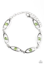 Load image into Gallery viewer, Starry Eyed Green Rhinestone Bracelet Paparazzi Accessories