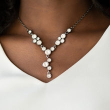 Load image into Gallery viewer, Five Star Starlet Black Gunmetal Necklace Paparazzi Accessories