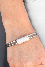 Load image into Gallery viewer, Desert Highway White Cuff Bracelet Paparazzi Accessories