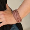 brown,leather,Put On A Brave Face Brown Leather Urban Bracelet