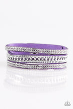 Load image into Gallery viewer, Unstoppable Purple Leather Wrap Bracelet Paparazzi Accessories