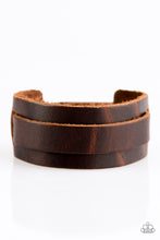 Load image into Gallery viewer, Road Trip Brown Style Leather Urban Bracelet Paparazzi Accessories