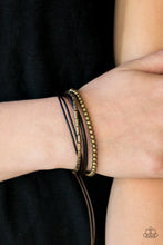 Load image into Gallery viewer, Gypsy Magic Brass Leather Urban Bracelet Paparazzi Accessories