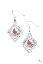 Load image into Gallery viewer, See You In Court Pink Rhinestone Earring Paparazzi Accessories