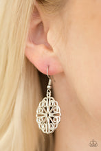 Load image into Gallery viewer, Feeling Frilly Silver Earring Paparazzi Accessories