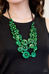 autopostr_pinterest_49916,green,short necklace,wooden,Bali Boardwalk - Green Wooden Necklace