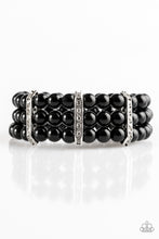 Load image into Gallery viewer, Put On Your Glam Face Black Stretchy Bracelet Paparazzi Accessories