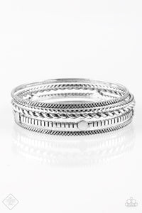 Bangles,silver,When The Going Gets Rough Silver Bangle Bracelet