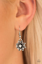 Load image into Gallery viewer, Diamonds and Daisies White Earrings Paparazzi Accessories