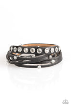 Load image into Gallery viewer, Catwalk It Off Black Leather Bracelet Paparazzi Accessories