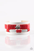 Load image into Gallery viewer, Wildflower Wanderlust Red Leather Urban Bracelet Paparazzi Accessories