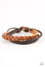 Load image into Gallery viewer, Desert Drive Brown Leather Bracelet Paparazzi Accessories