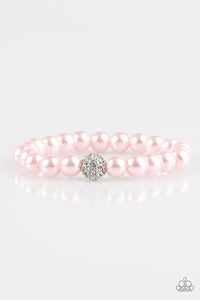 Pearls,pink,stretchy,I'm Here For The Bride Pink Pearl Bracelet