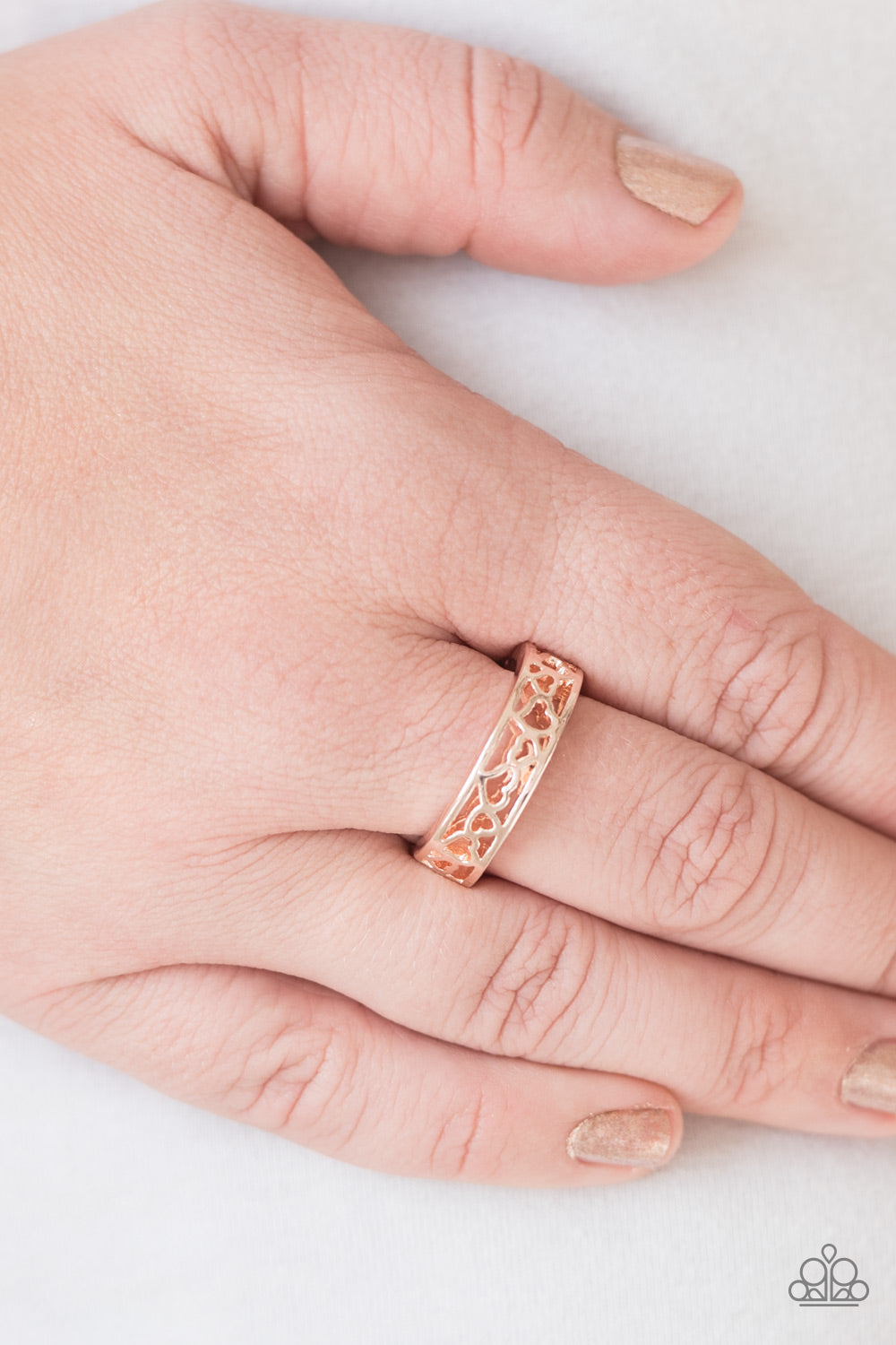 Heart Me Out Rose Gold Ring Paparazzi Accessories