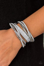 Load image into Gallery viewer, Taking Care Of Business - Silver Leather Wrap Bracelet Paparazzi Accessories