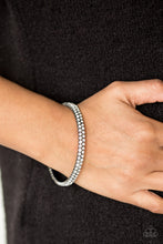 Load image into Gallery viewer, Decked Out In Diamonds Black Bracelet Paparazzi Accessories