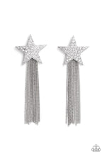 Load image into Gallery viewer, Superstar Solo White Star Rhinestone Post Earrings Paparazzi Accessories