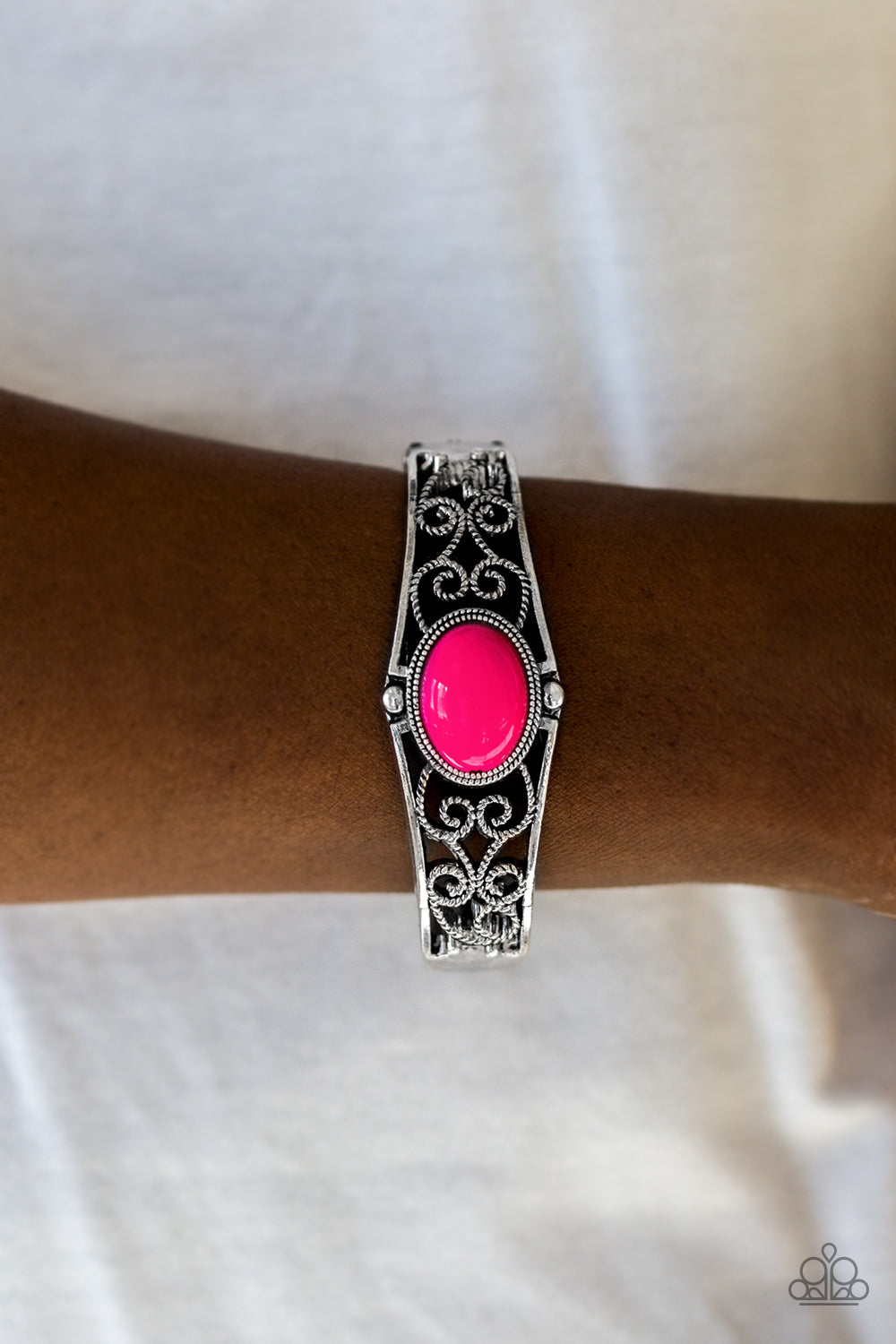 Joyful Journeys Pink Hinge Bracelet Paparazzi Accessories