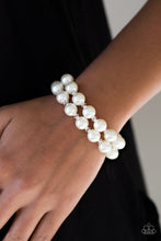 Load image into Gallery viewer, Ballroom and Board White Bracelet Paparazzi Accessories
