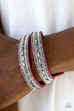 Load image into Gallery viewer, Shimmer and Sass Pink Leather Wrap Bracelet Paparazzi Accessories