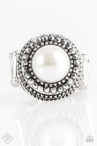 Pearls,White,Wide Back,Bronx Beauty White Ring