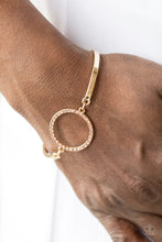 Load image into Gallery viewer, Center of Couture Gold Bracelet Paparazzi Accessories