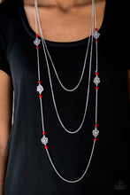 Load image into Gallery viewer, Hibiscus Hideaway Red Necklace Paparazzi Accessories