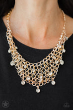 Load image into Gallery viewer, Fishing For Compliments Gold Necklace Paparazzi Accessories