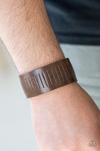 Load image into Gallery viewer, Take A Drive Brown Leather Bracelet Paparazzi Accessories