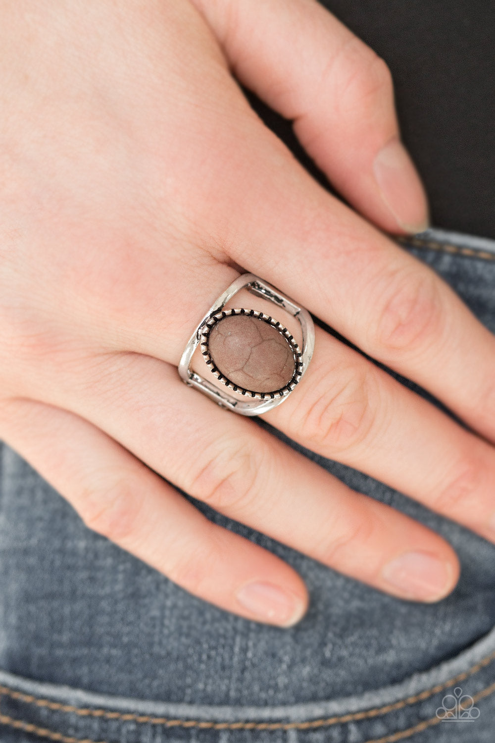 Canyon Cache Brown Stone Ring Paparazzi Accessories