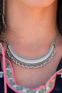 Fringe Out Silver Necklace