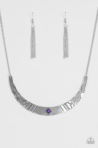 purple,Short Necklace,tribal,Arizona Adventure Purple Necklace
