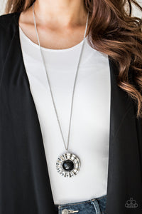 black,long necklace,My Primary Color Black Necklace