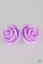 Load image into Gallery viewer, Rose Roulette Purple Earring Paparazzi Accessories