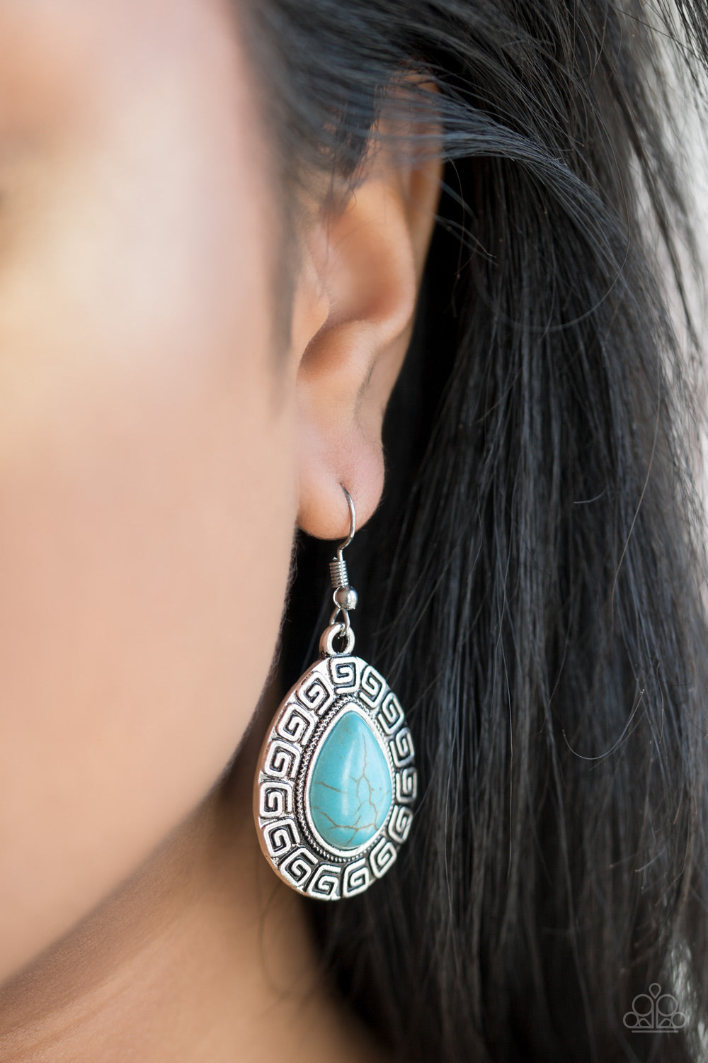 Tribal Tango Blue Earring Paparazzi Accessories