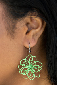 fishhook,green,Springtime Serenity Green Earring