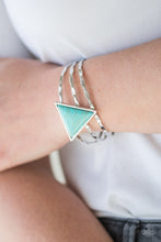 Load image into Gallery viewer, Put Up a Frontier Blue Cuff Bracelet Paparazzi Accessories