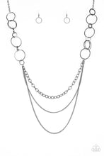 Load image into Gallery viewer, Ring Down the House Black Gunmetal Necklace Paparazzi Accessories