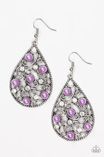 Load image into Gallery viewer, Glowing Vinyards Purple Pearl Earring Paparazzi Accessories