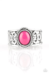pink,silver,Wide Back,Totally Tidal Pink Ring