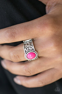 pink,silver,Wide Back,Totally Tidal Pink Ring