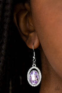 fishhook,purple,rhinestones,Imperial Shine-ness Purple Earring