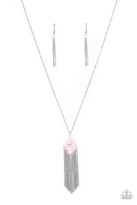 Pink,rhinestones,Color Me Capricious Pink Necklace